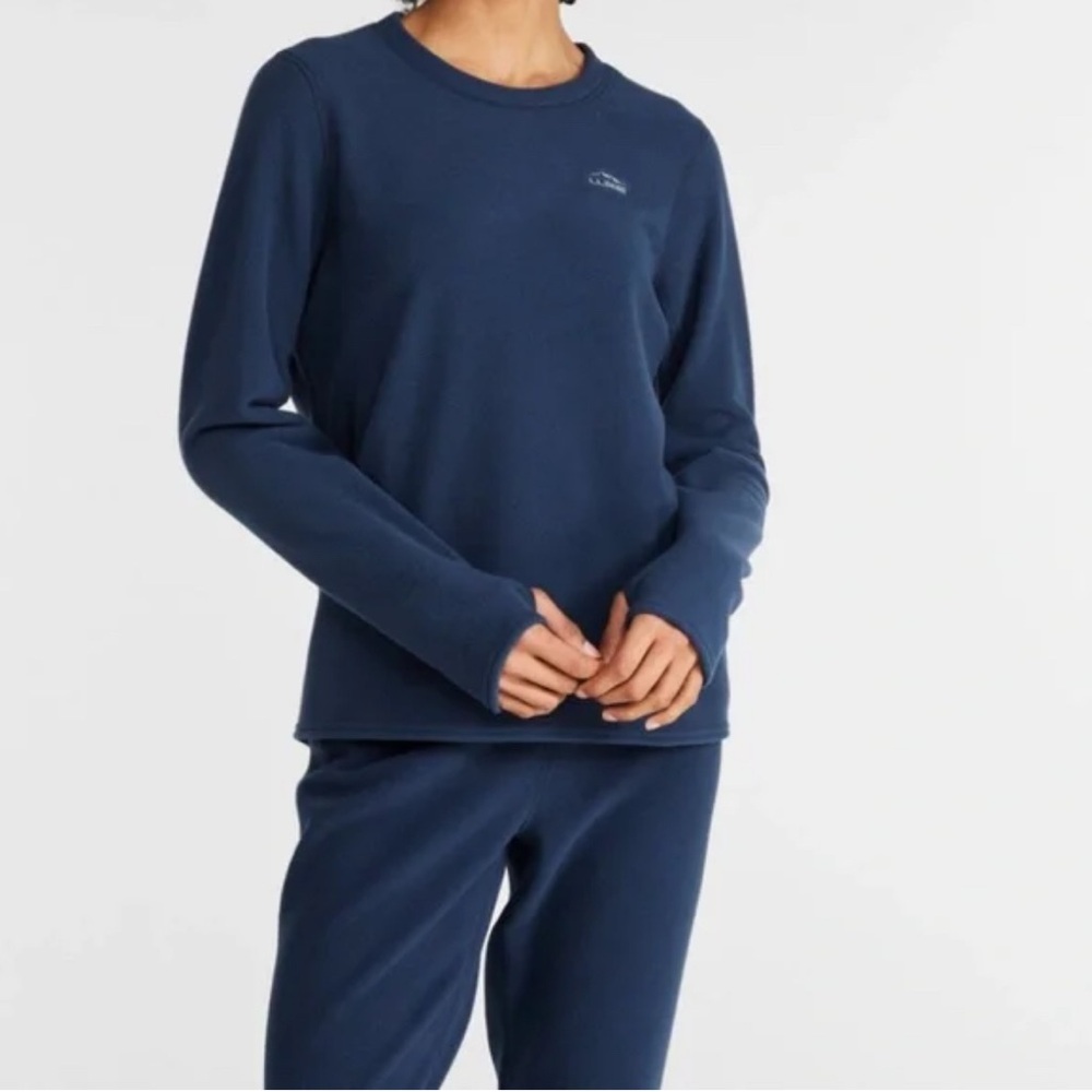 L.L. Bean Fleece Base Layer Crew, Long-Sleeve